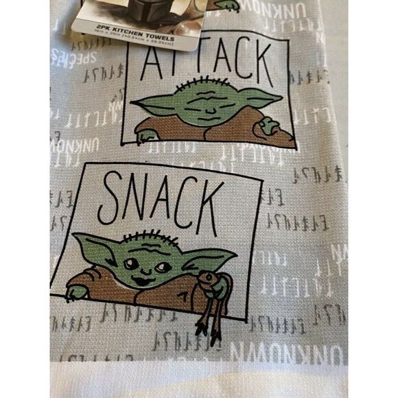 Disney Mandalorian Baby Yoda Kitchen Towels 2Pk - Picture 3 of 6